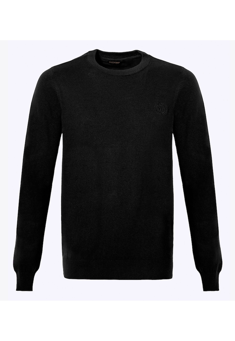 Wittchen Hanorac barbat - bumbac - negru - croiala clasica - logo brodat