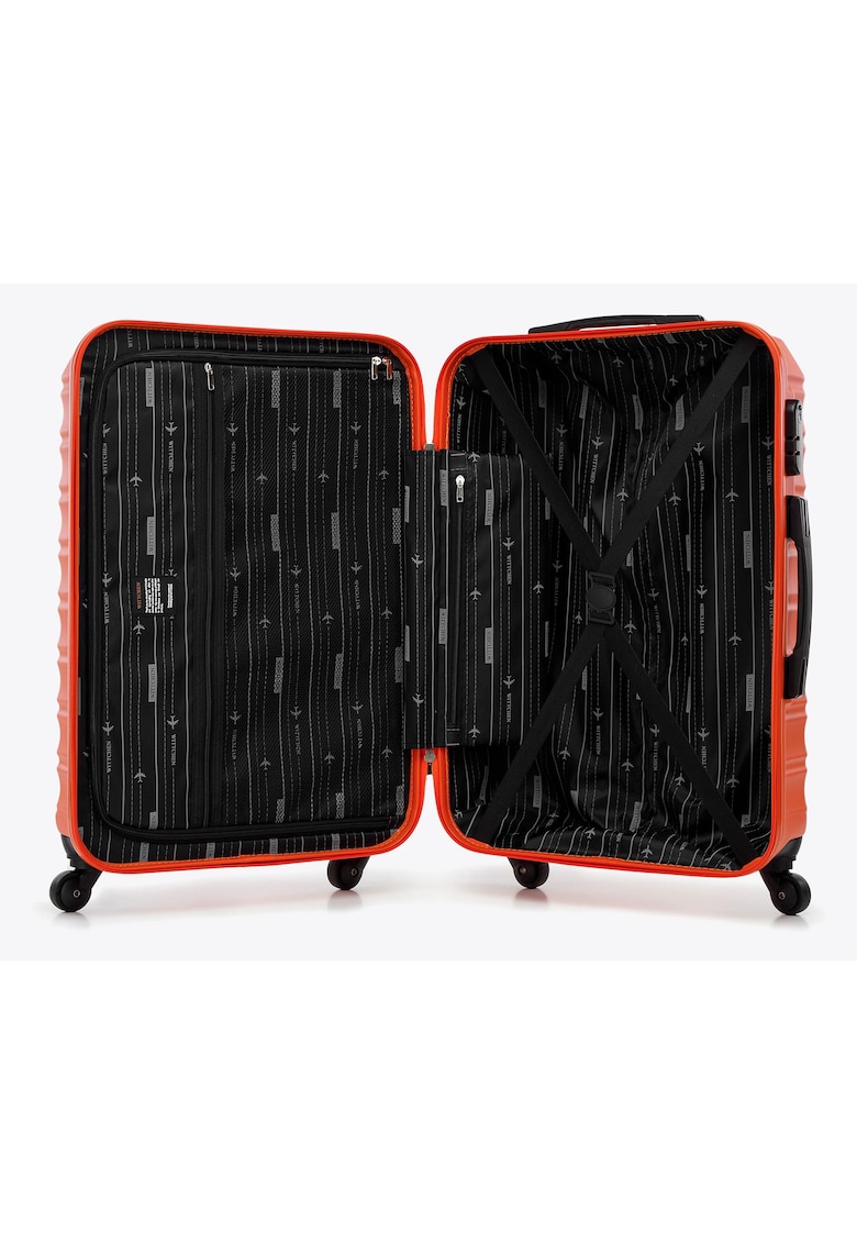 Valiza medie GROOVE Line - ABS - portocalie - cu identificator