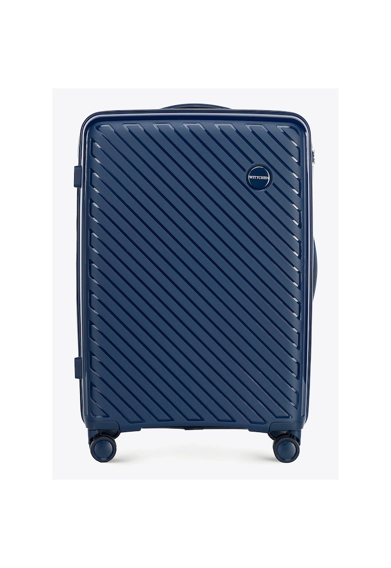 Set de trolere Raya Line - 3 dimensiuni - polipropilen - albastru - 56x36x23cm - 66x41x27cm - 76x46x30cm