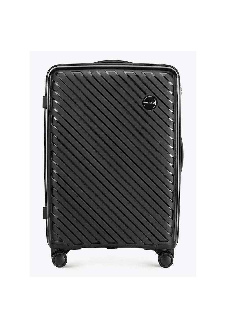 Set de trolere Raya Line - 3 dimensiuni - polipropilen - negru - 56x36x23cm - 66x41x27cm - 76x46x30cm