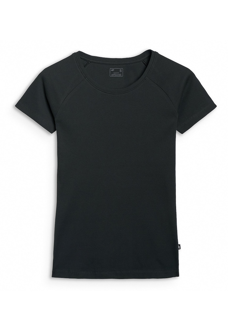 Tricou Femei Slim Bumbac 95% - Raglan - 456797 - Negru