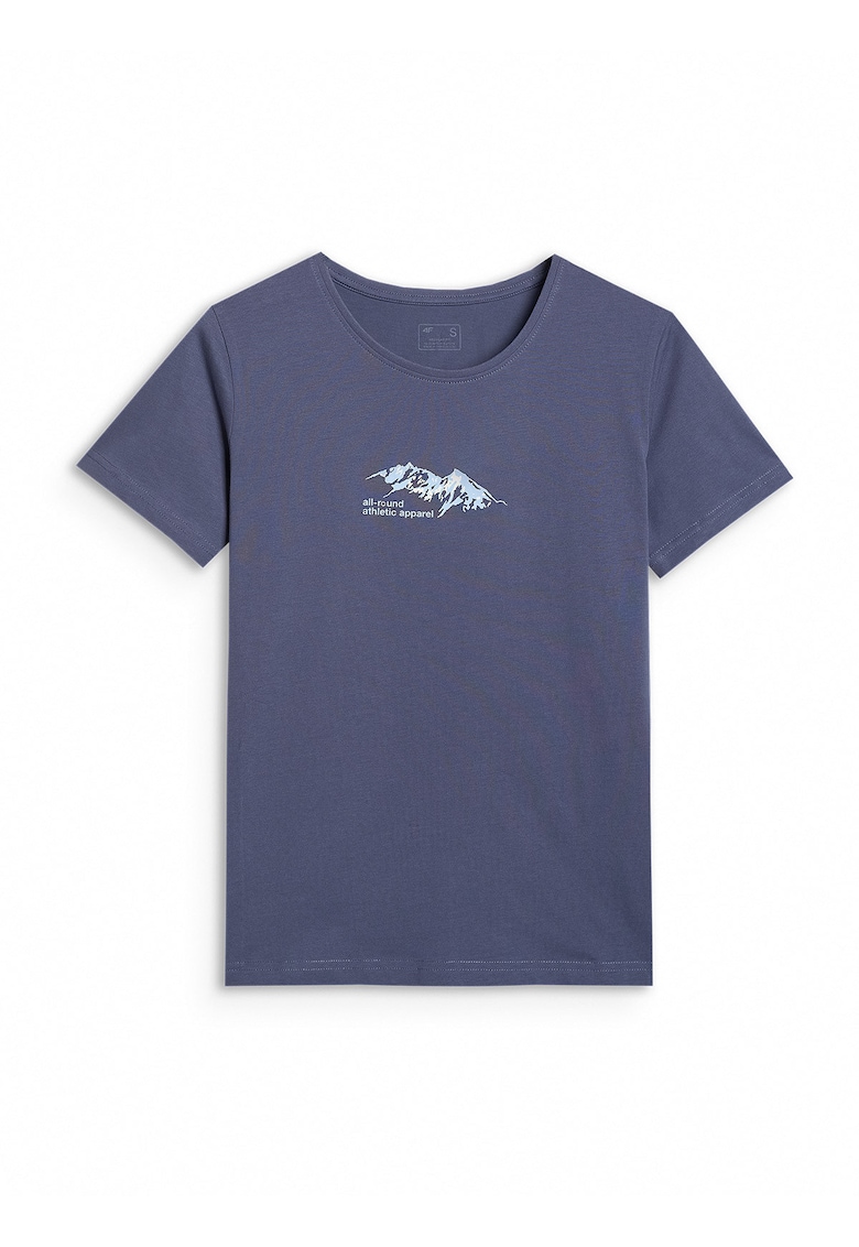 Tricou Confortabil Femei Bumbac 100% - Denim - Sezon AW25 - Albastru denim