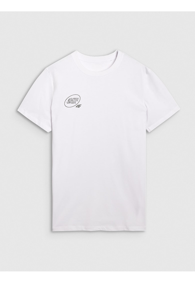 Tricou Barbati Alb - Bumbac - Sportstyle - Round Athletic Apparel - Alb