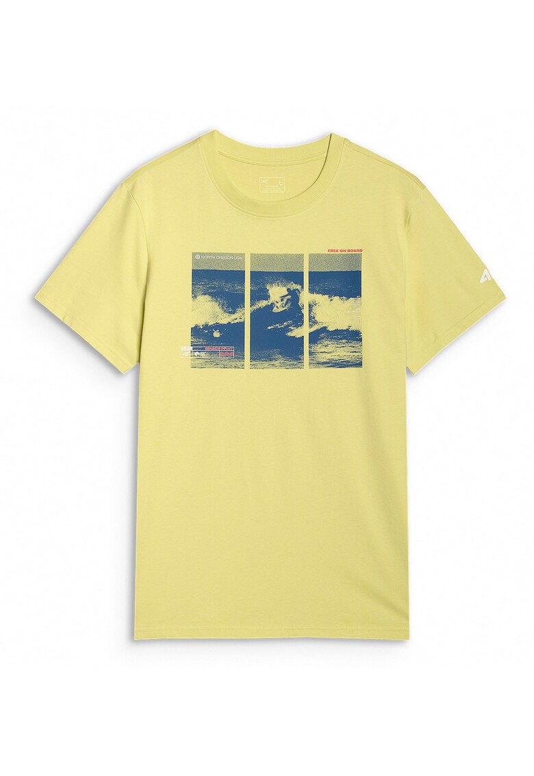 Tricou Barbati Verde Deschis - 100% Bumbac - SS25 - Sportstyle Regular Fit - Imprimeu