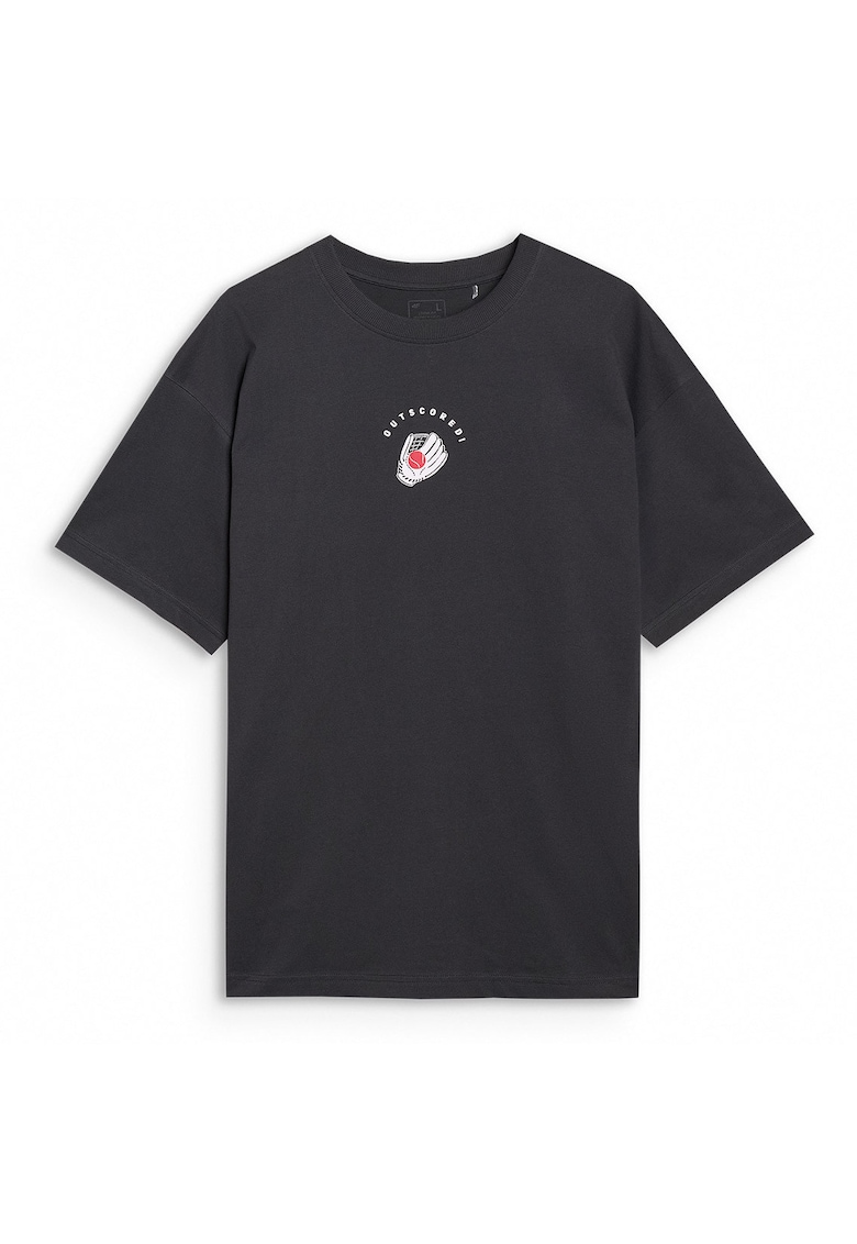 Tricou Oversize Negru 100% Bumbac - SS25