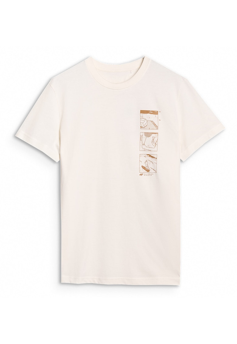 Tricou Barbati SPORTSTYLE - Bumbac 100% - Alb Ecru