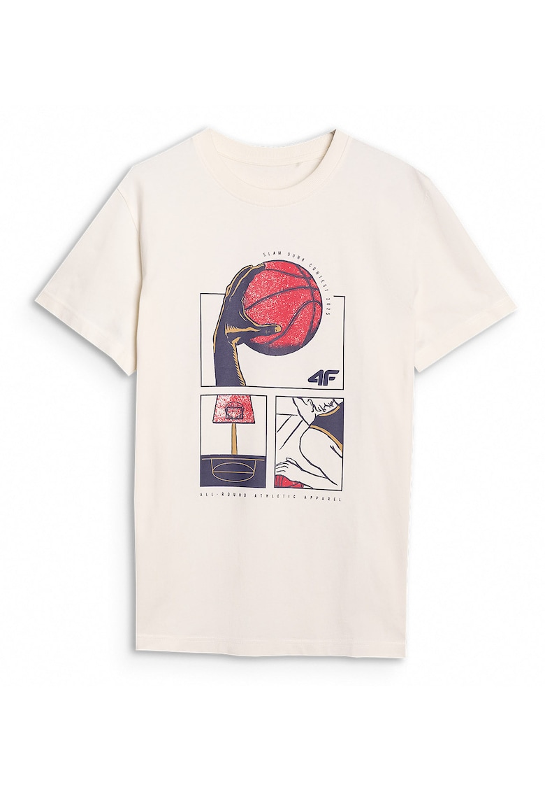 Tricou Barbati 100% Bumbac - Oversize - Alb Ecru