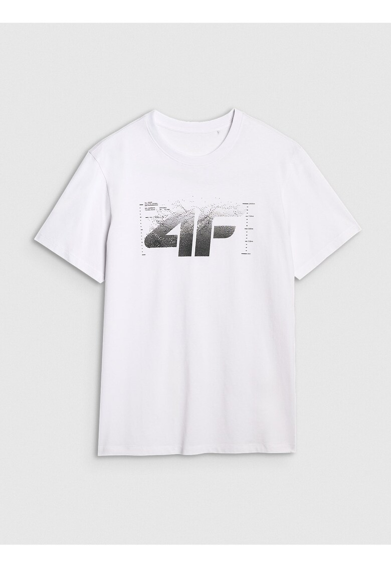 Tricou Barbati Sportstyle - Bumbac - Alb - Imprimeu Frontal - AW25