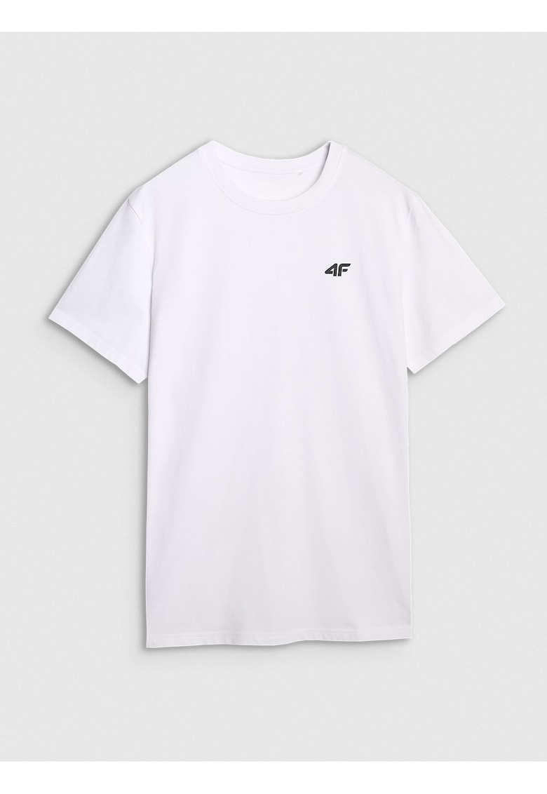 Tricou barbatesti normal - bumbac 100% - alb - maneca scurta