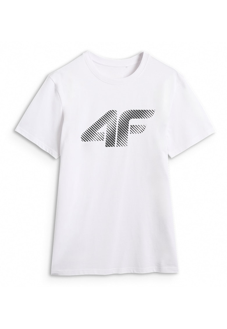 Tricou Barbati Alb Imprimat - Bumbac 100% - Regular Fit - Sportstyle - Marime