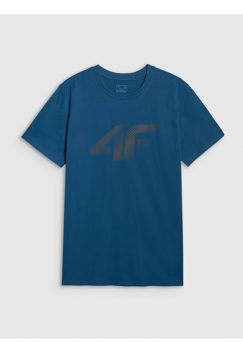 Tricou barbat normal - bumbac 100% - turcoaz - imprimeu 4F