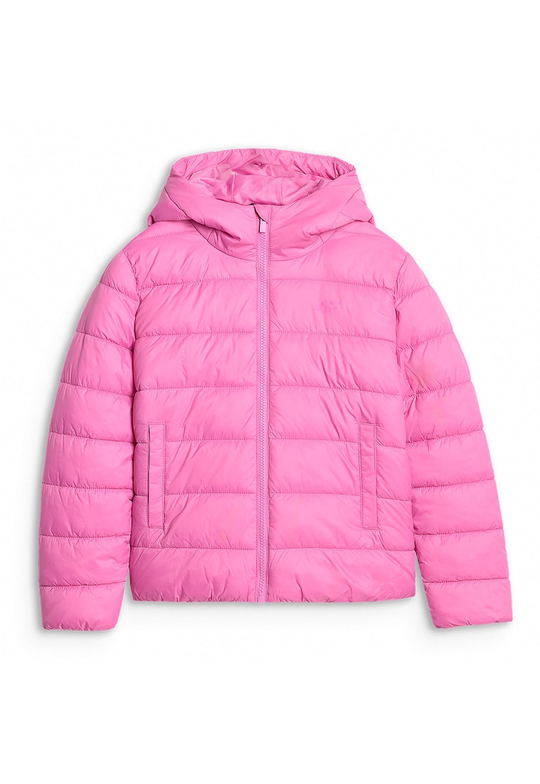 Geaca matlasata din puf sintetic pentru fete - Roz 134 - Protectie termica prin tehnologia Warm si finisaj hidrofob - ideala pentru activitati zilnice in perioade de tranzitie - marimea 122-164