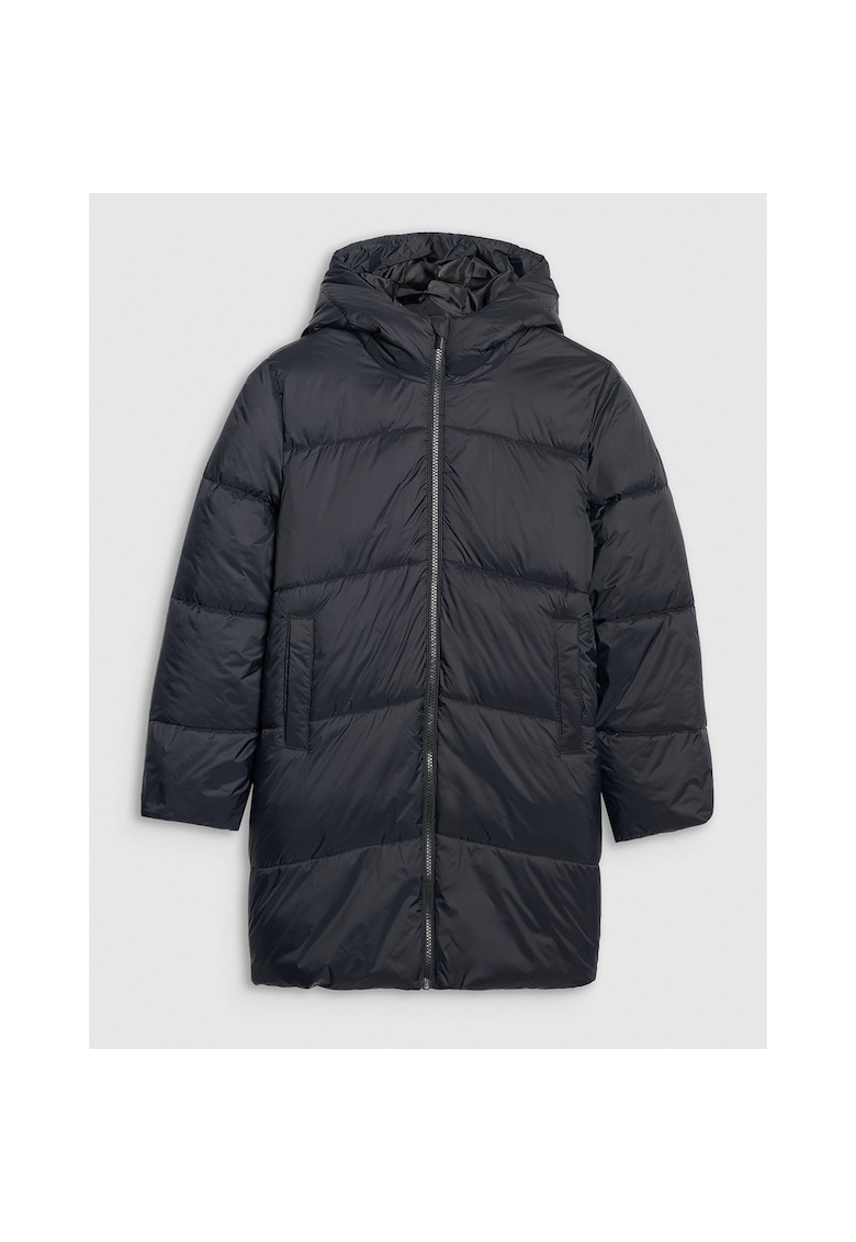 Geaca Matlasata Puf Sintetic Fete Junior - Neagra - Marimea 146 - Protectie Termica - SportStyle - AW25