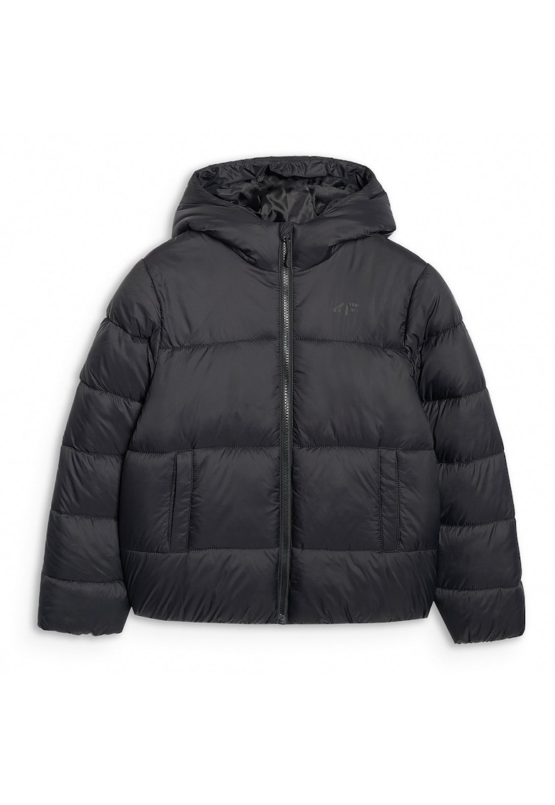 Geaca Matlasata pentru Baieti cu Umplutura Sintetica Negru Intens - Confort Termic si Protectie Warm (Marimea 128)