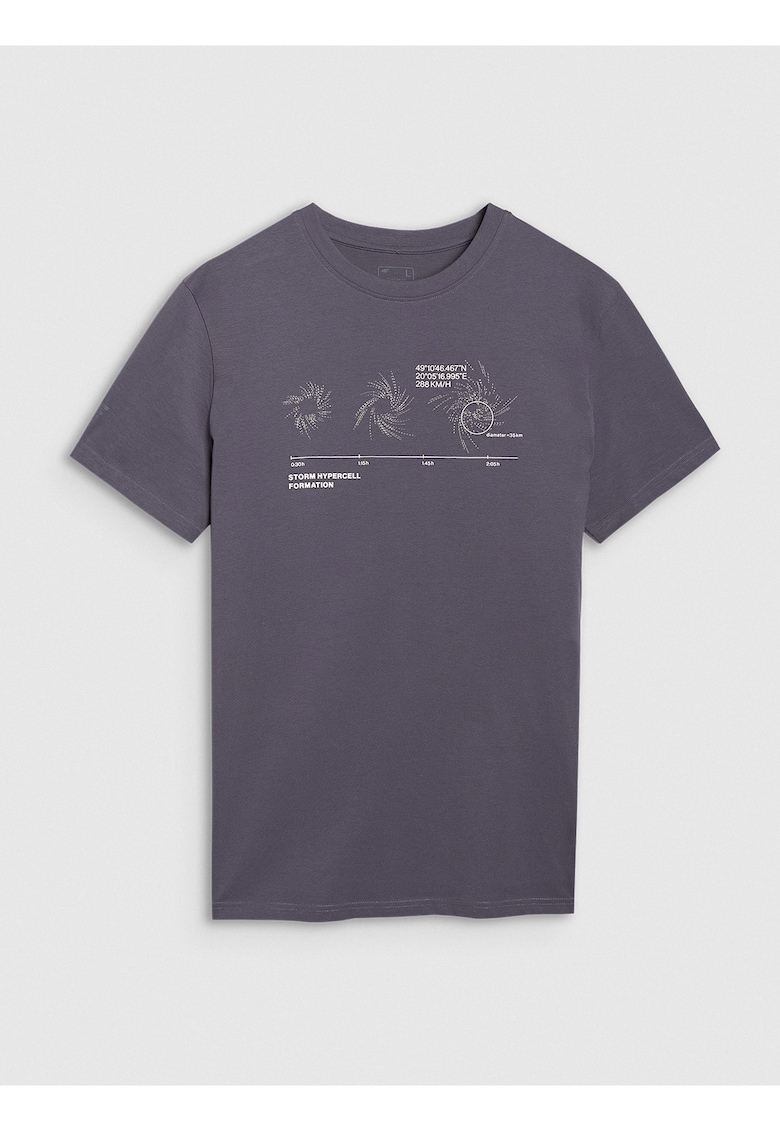 Tricou Barbati Antracit Bumbac - Gri antracit