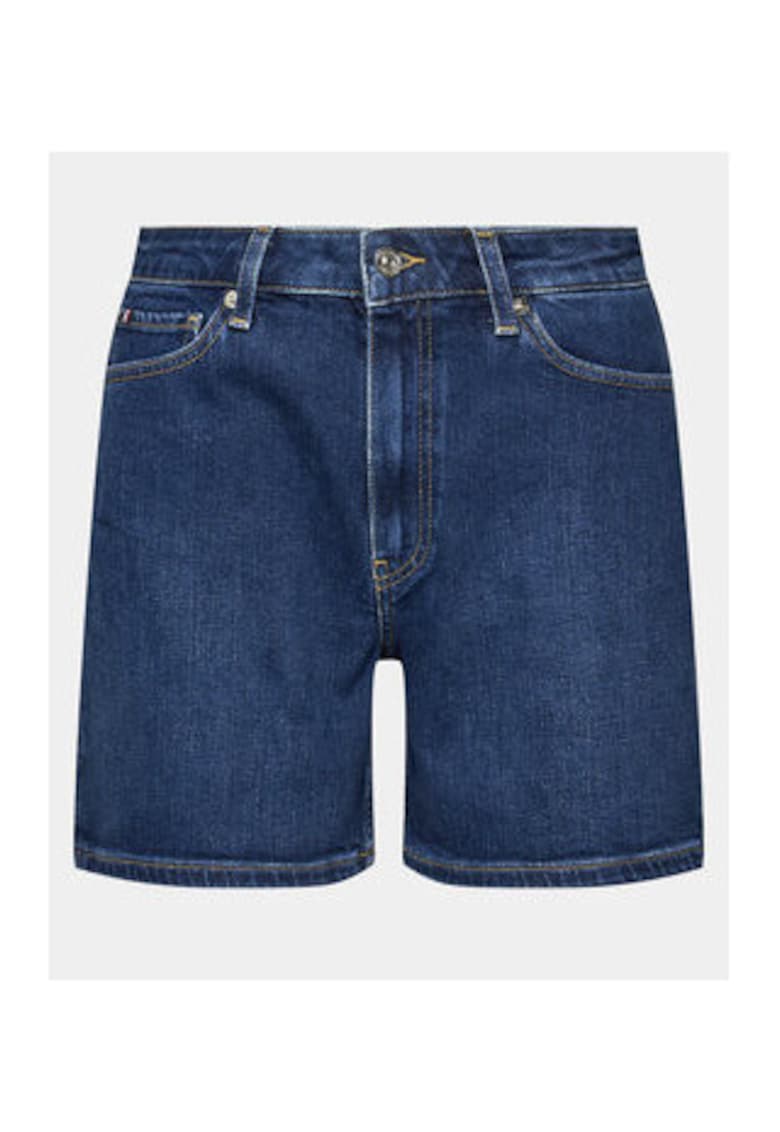 Pantaloni scurti din denim dama albastru - bumbac/nailon reciclat