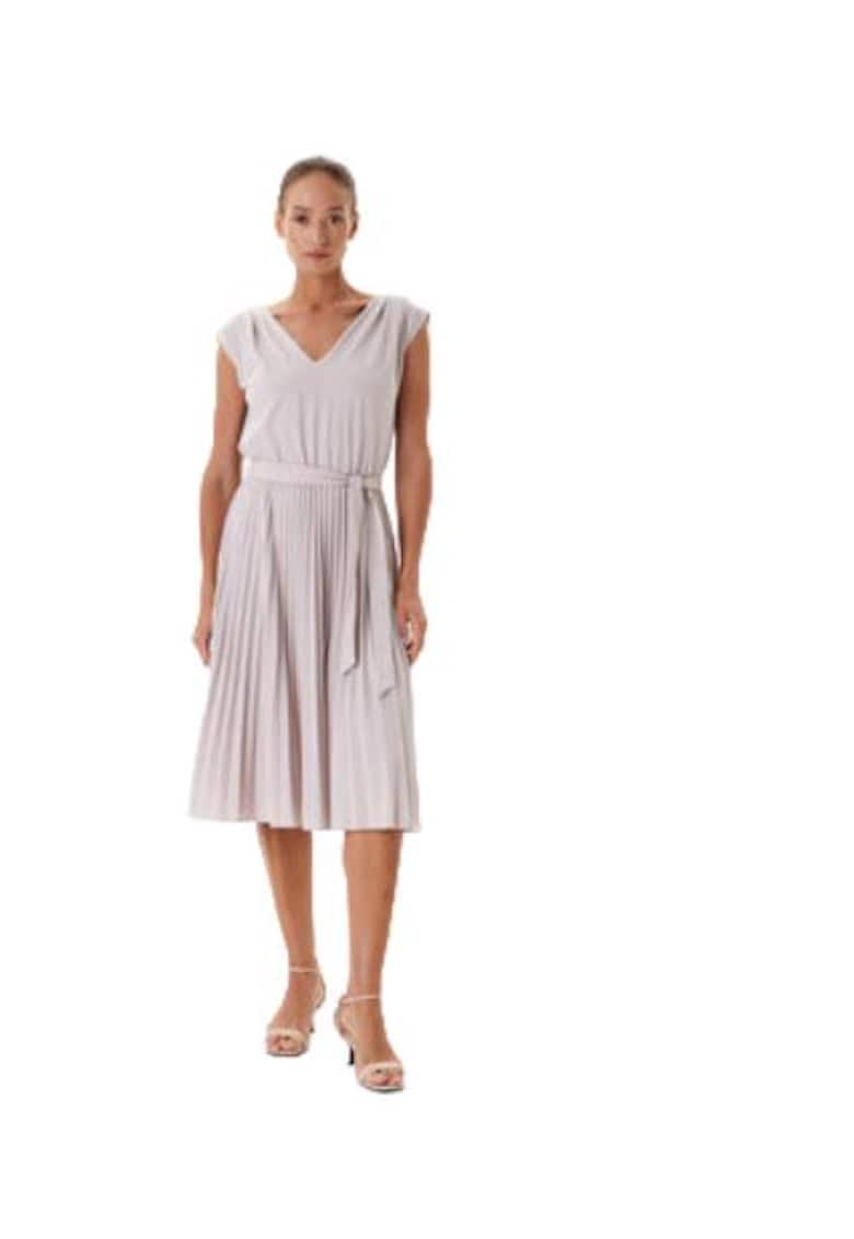 Rochie cocktail - material sintetic - gri -
