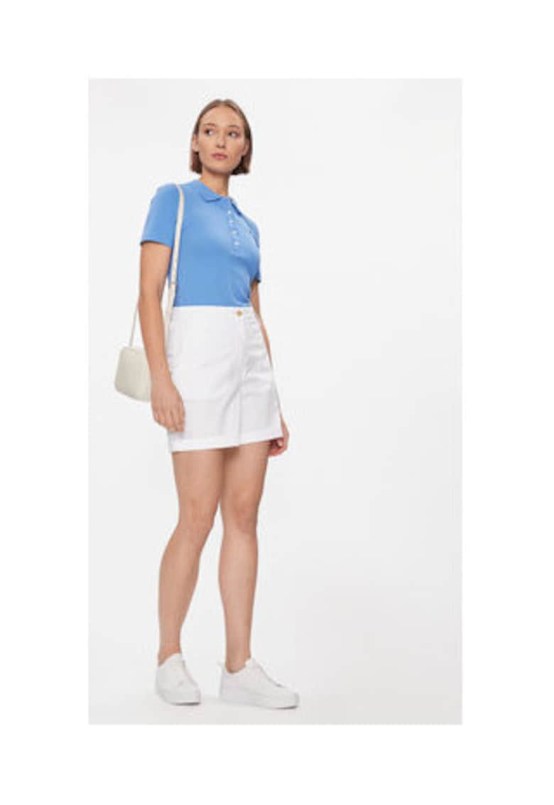 Pantaloni scurti dama - bumbac - alb -