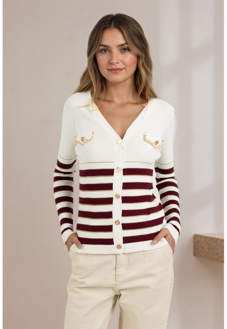 Cardigan slim fit din amestec de vascoza Z-95 M8 18176