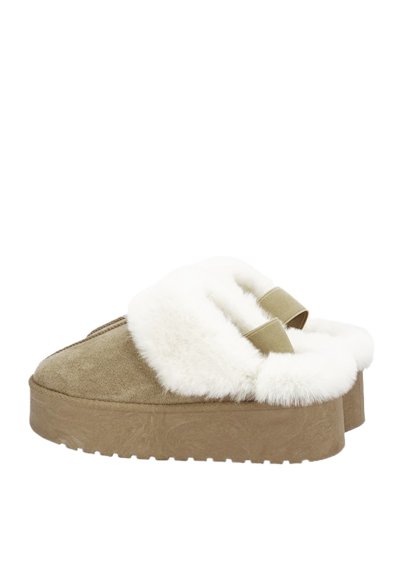 Papuci imblaniti B-HY88-58 116 - Taupe 8504