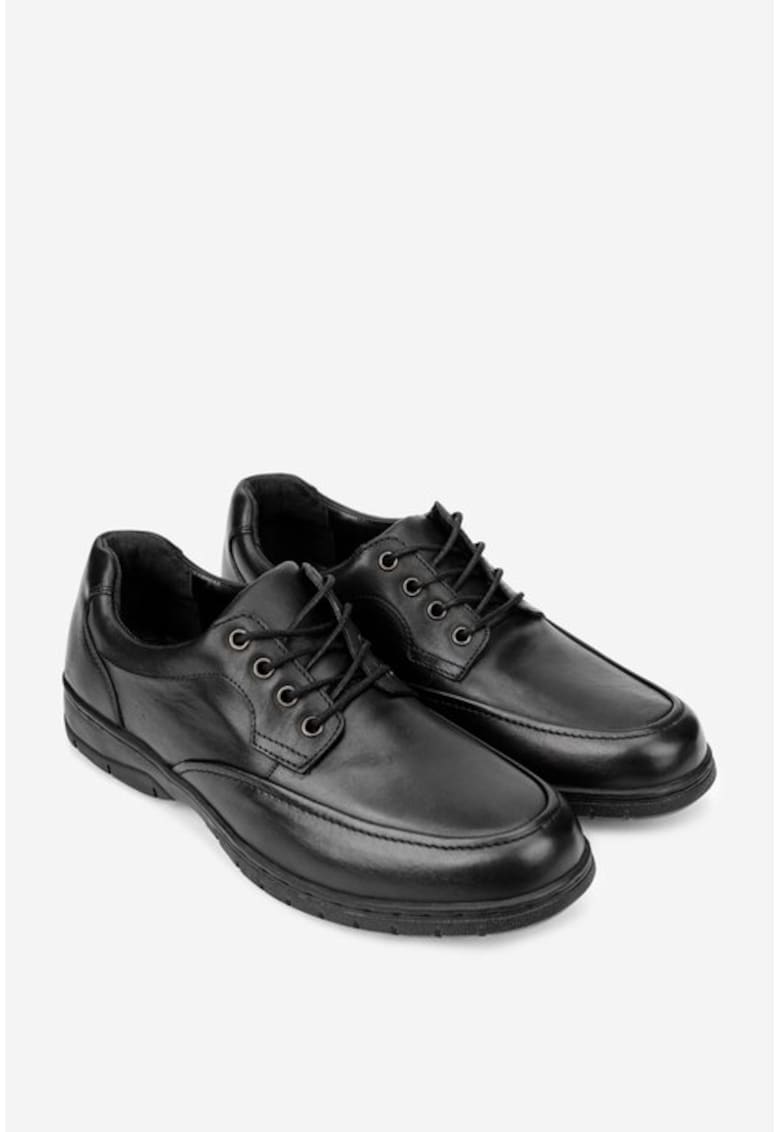 Pantofi piele neagra pentru barbati - Negru