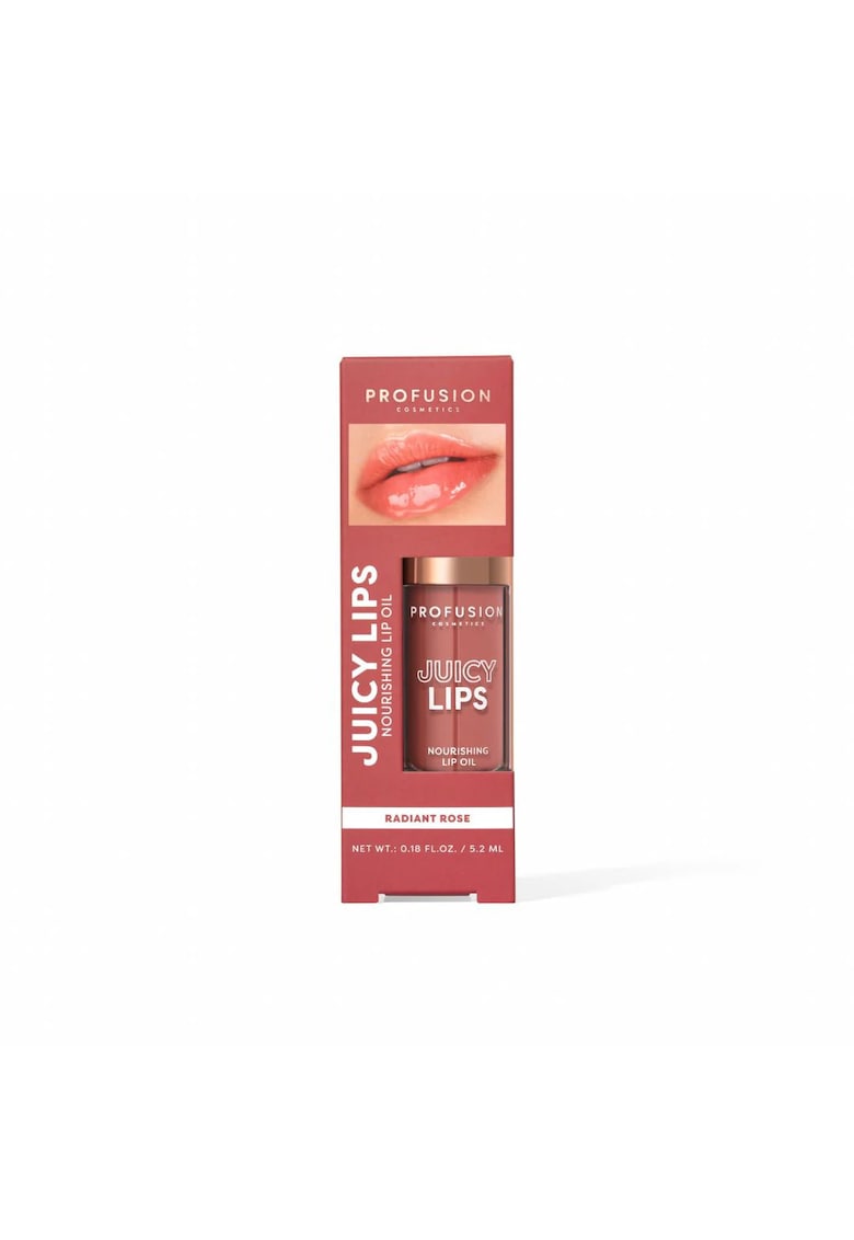 Ulei de buze hranitor si colorat Juicy Lips Tint - nuanta Radiant Rose - 5.2 ml
