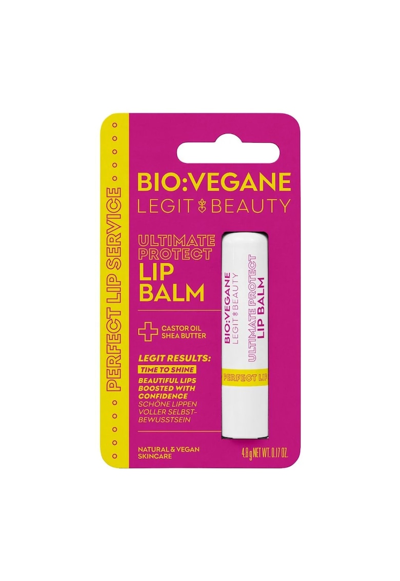 Balsam de buze Ultimate Protect - cu ulei de ricin & unt de shea - Perfect Lip Service - Bio:Vegane Legit Beauty - 4.8 g