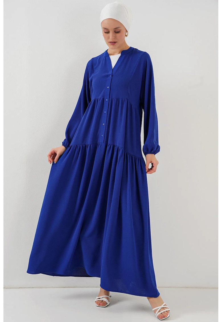 Rochie maxi - HiCCUP - decolteu in V - croiala lejera - textil