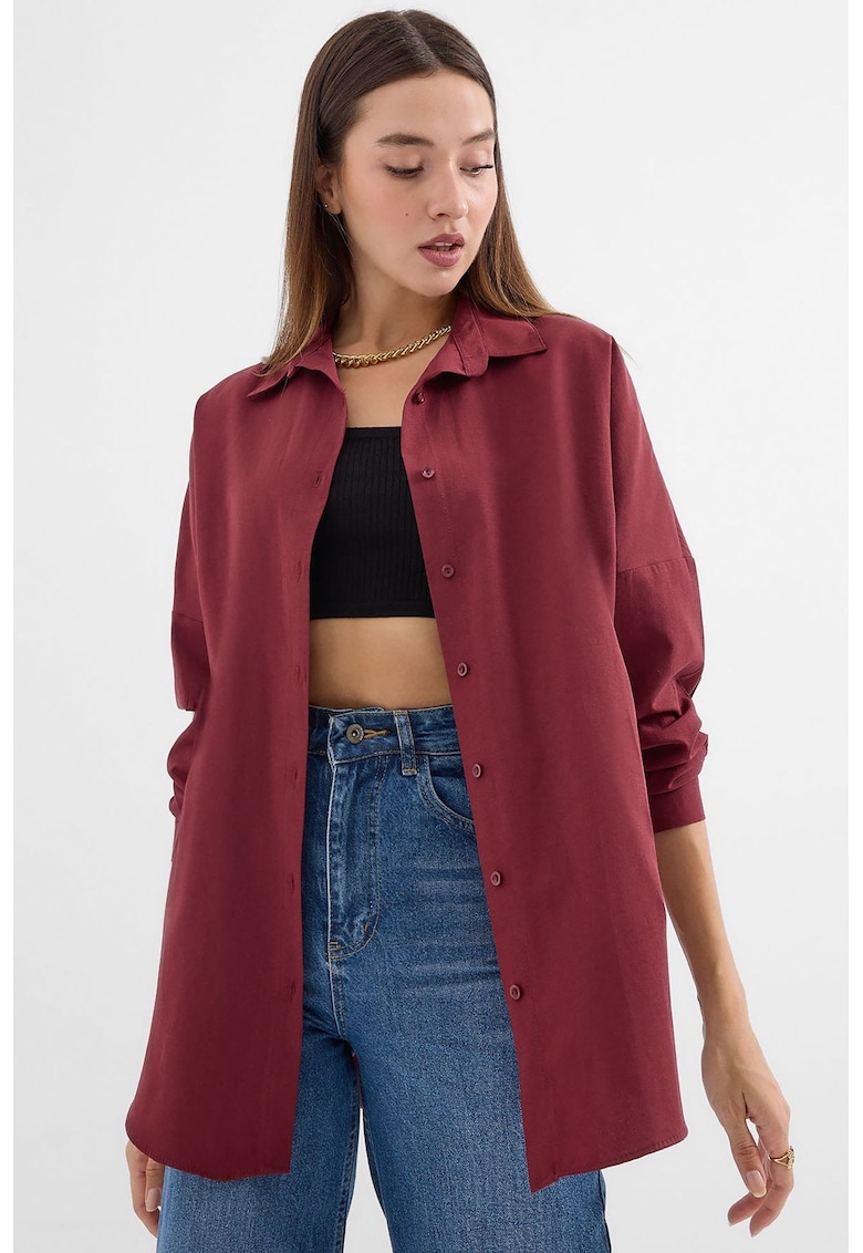 Camasa dama - HiCCUP - supradimensionata - bumbac - mov