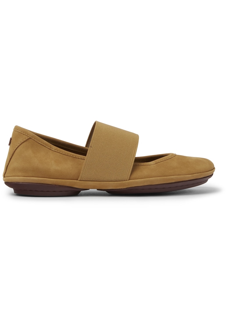 Balerini din piele nabuc Right Nina