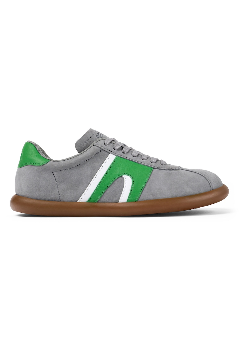 Pantofi sport Pelotas Soller de piele nabuc - Alb/Verde/Gri deschis