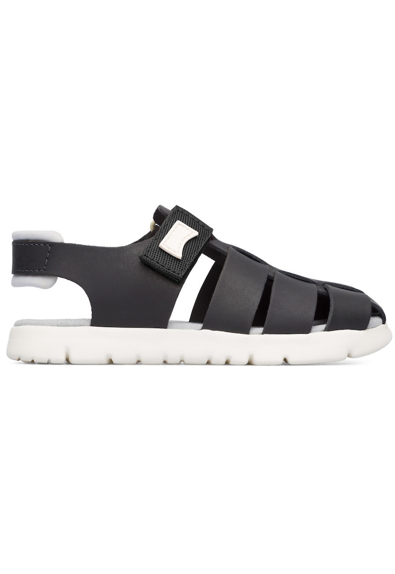 Sandale cu talpa plata - model uni si inchidere velcro Orugua - Roz