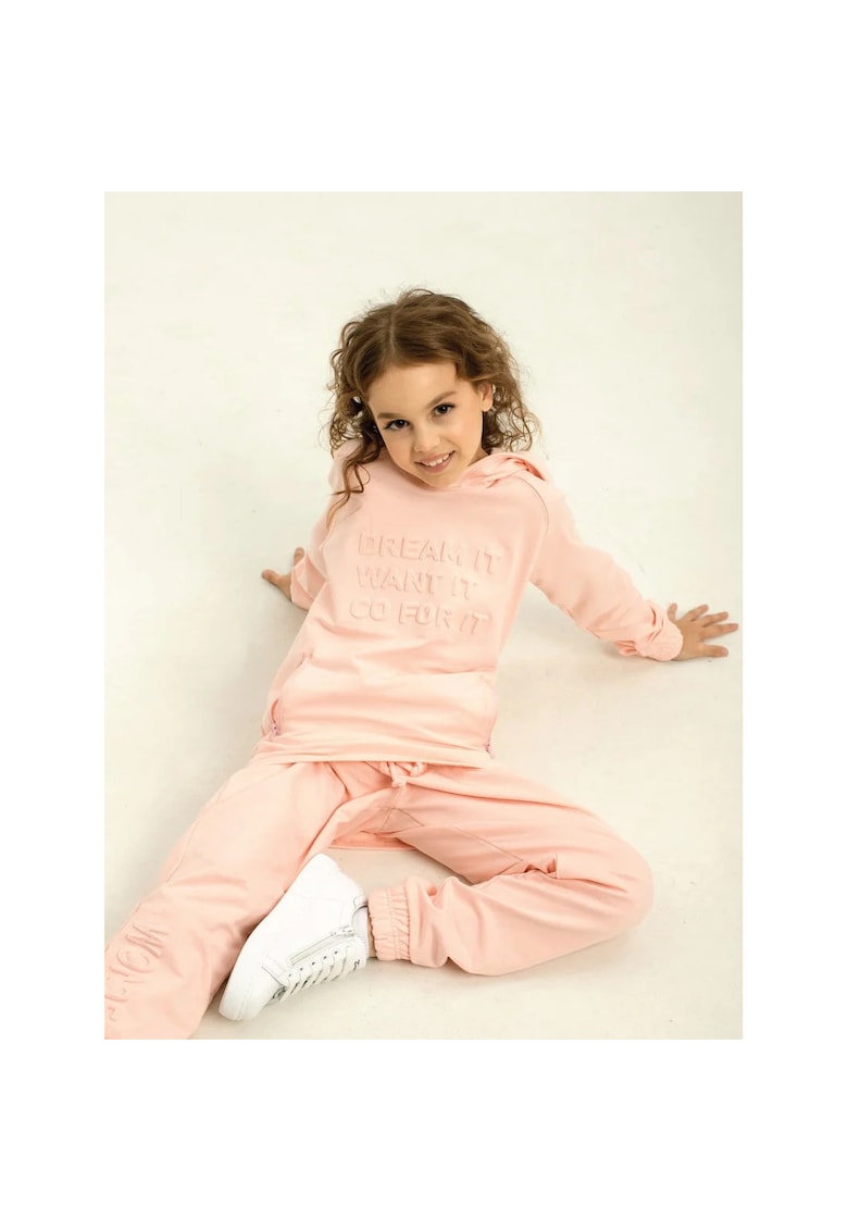 Hanorac cu imprimeu si gluga pentru fete