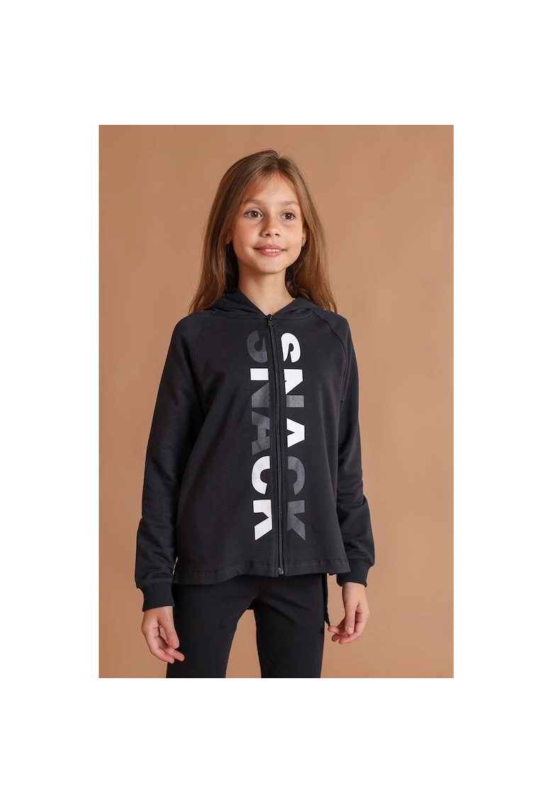 Hanorac fetite Bumbacel - negru