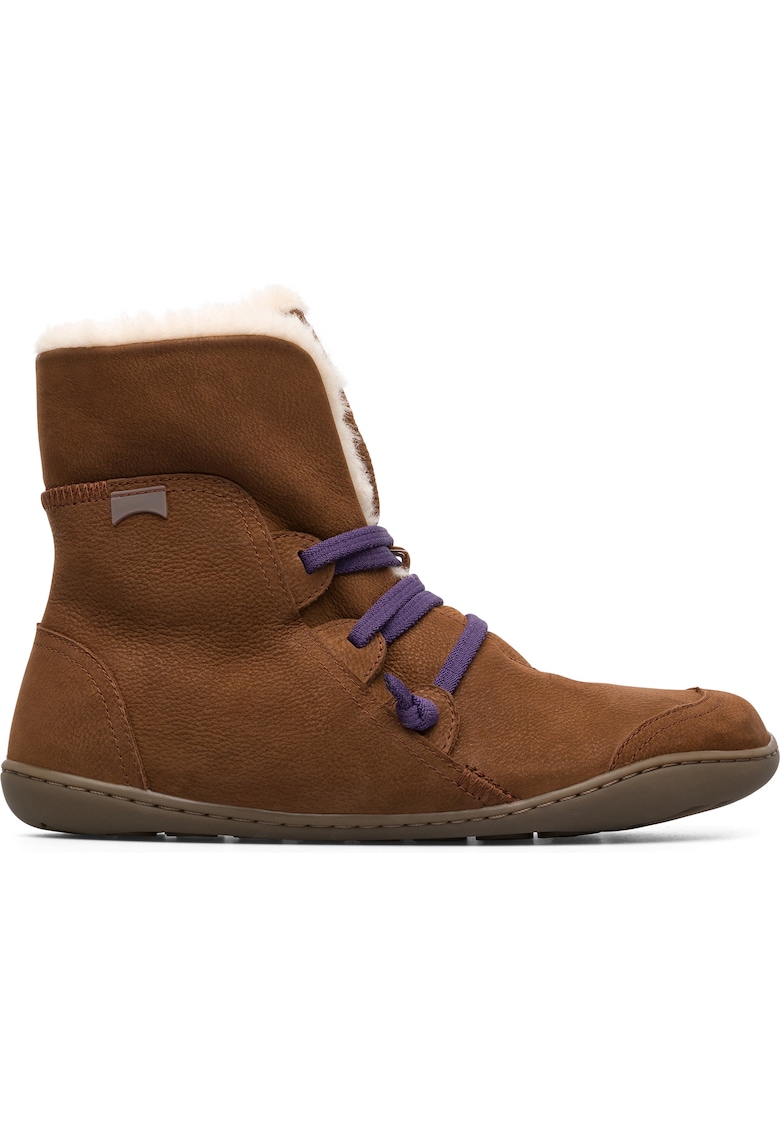 Botine din piele Peu - Maro