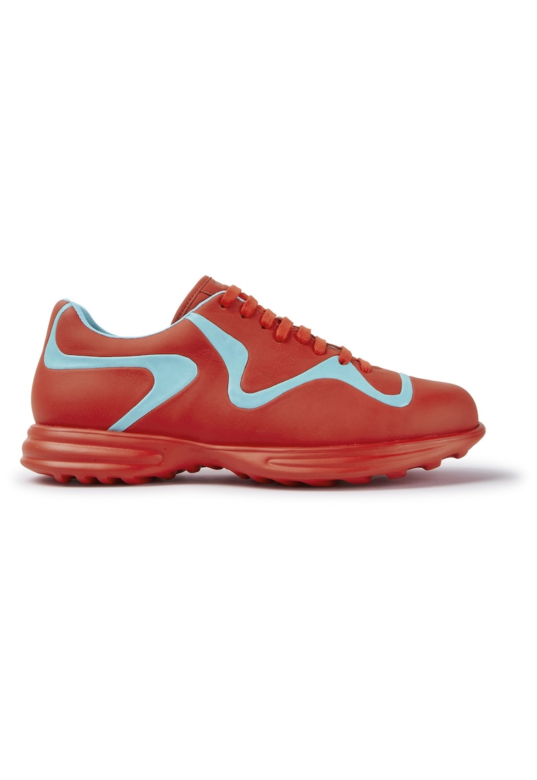 Camper Pantofi sport din piele Twins - Rosu
