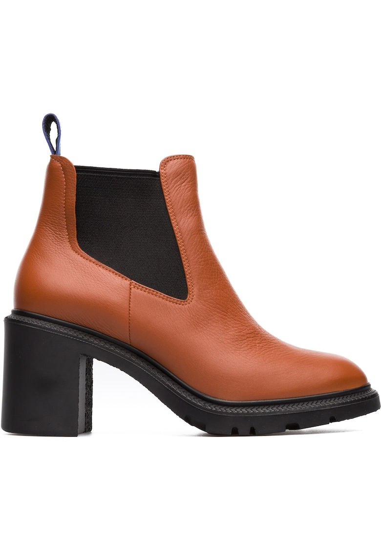 Botine Chelsea de piele cu toc masiv Whitnee