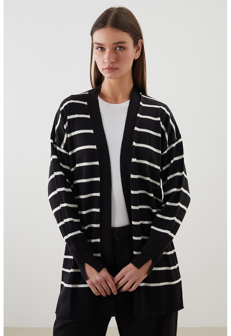 Cardigan lejer tricotat fin cu maneci cazute