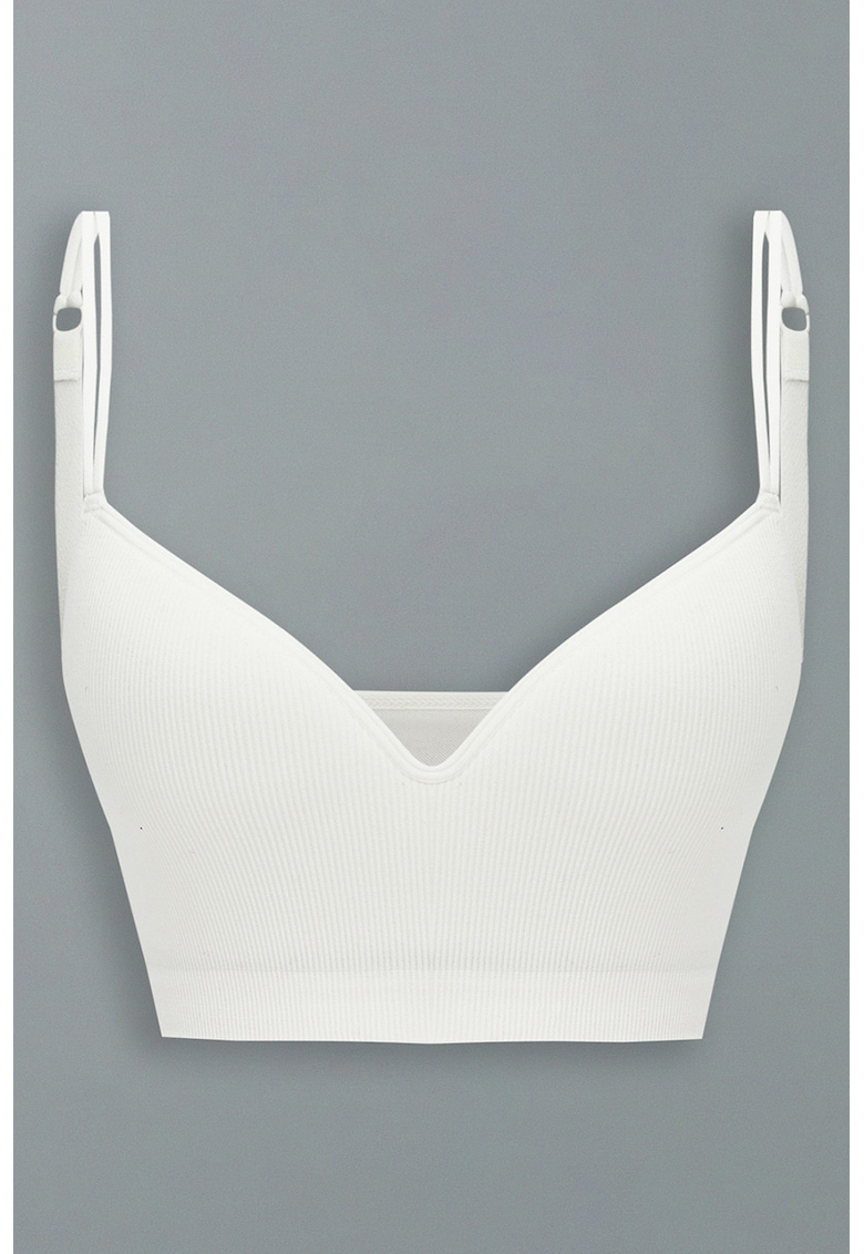 Bustiera striata cu decolteu in V