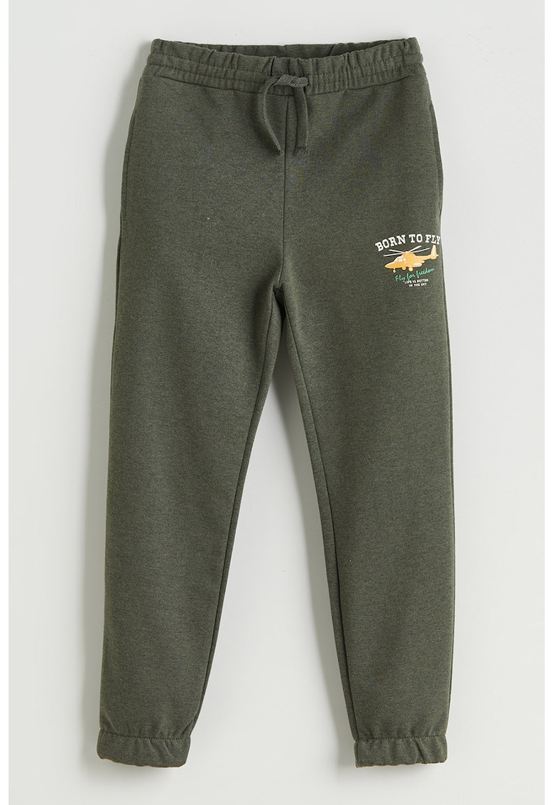 Pantaloni regular fit de trening cu talie elastica cu snur