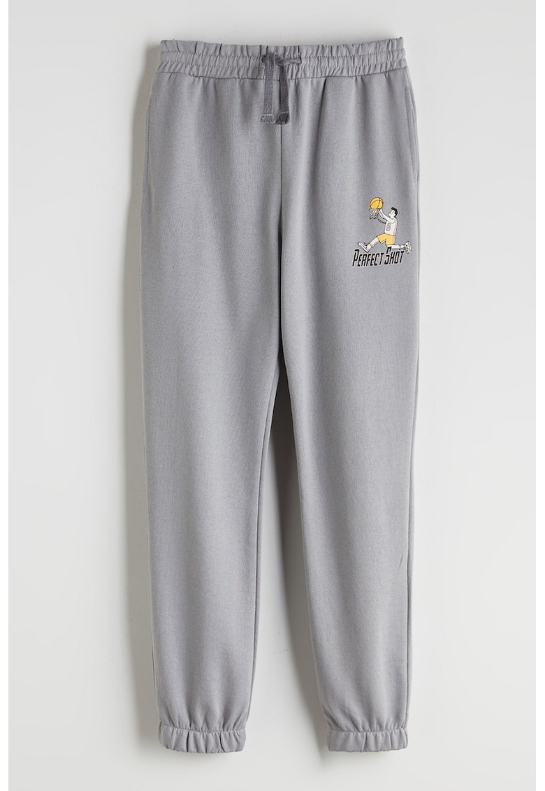 Pantaloni de trening din amestec de bumbac - Gri deschis