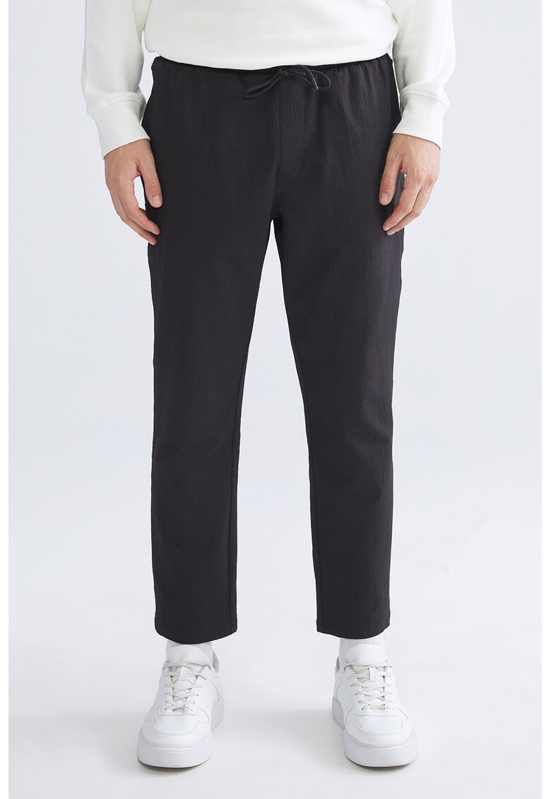 Pantaloni crop cu talie ajustabila - Albastru ultramarin