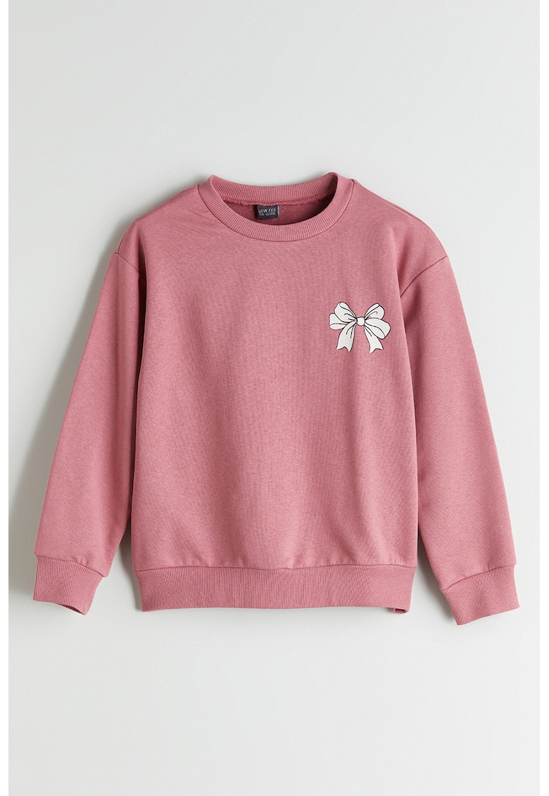 Bluza de trening cu maneci cazute - Rosu stins
