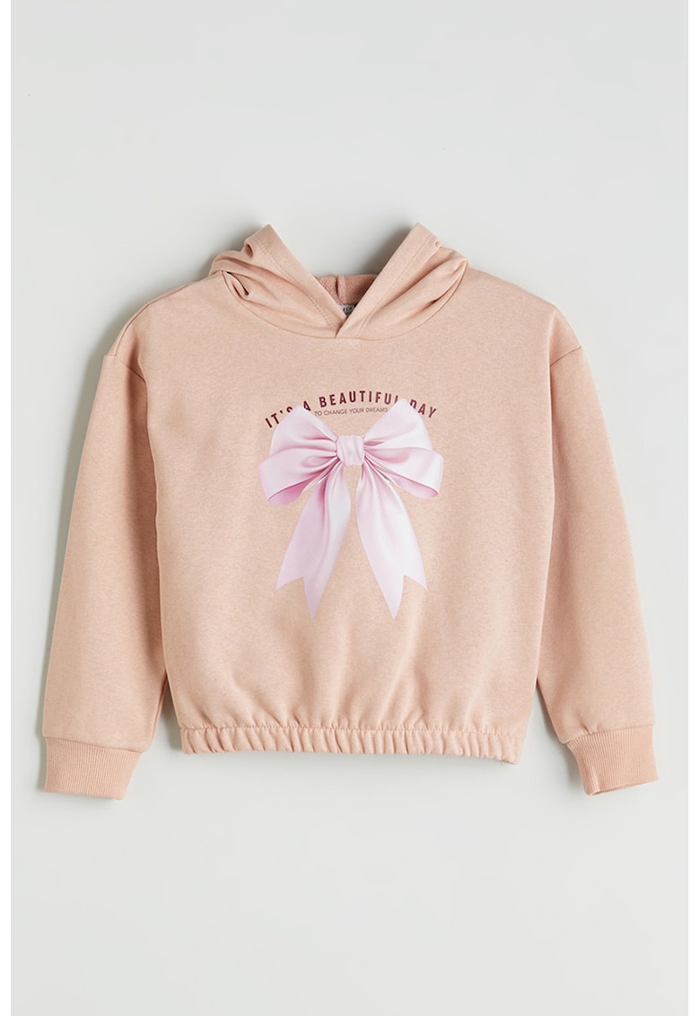 Hanorac din amestec de bumbac cu imprimeu