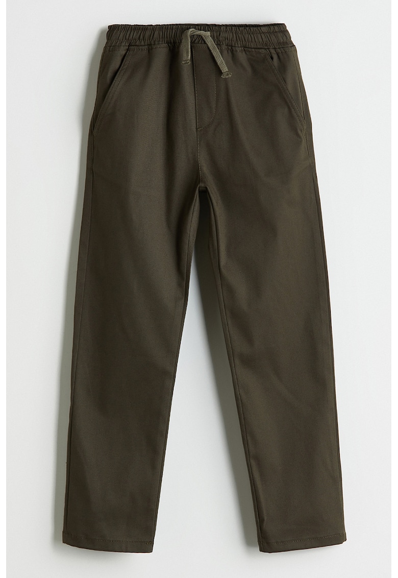 Pantaloni drepti cu talie ajustabila