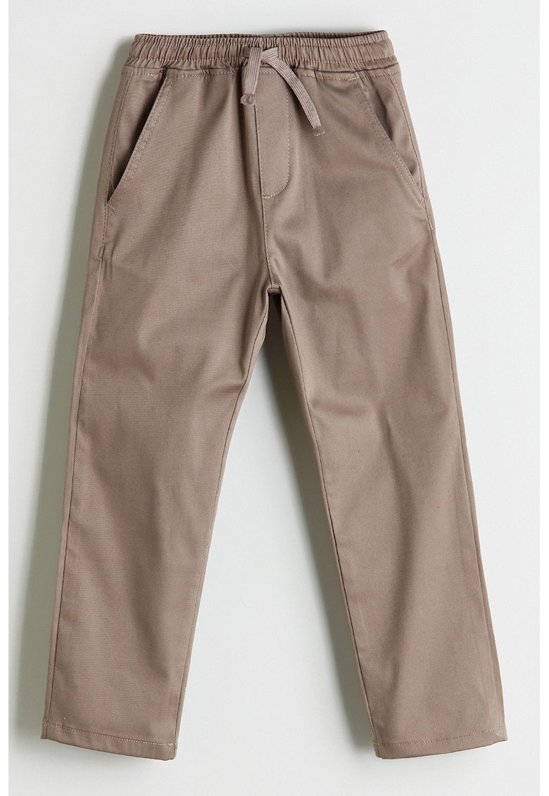 Pantaloni drepti cu talie ajustabila