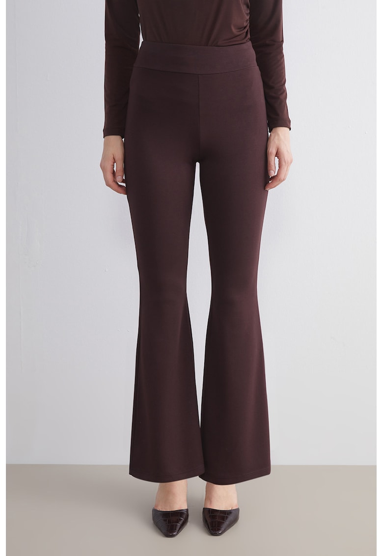 Colanti uni cu talie inalta - Visiniu