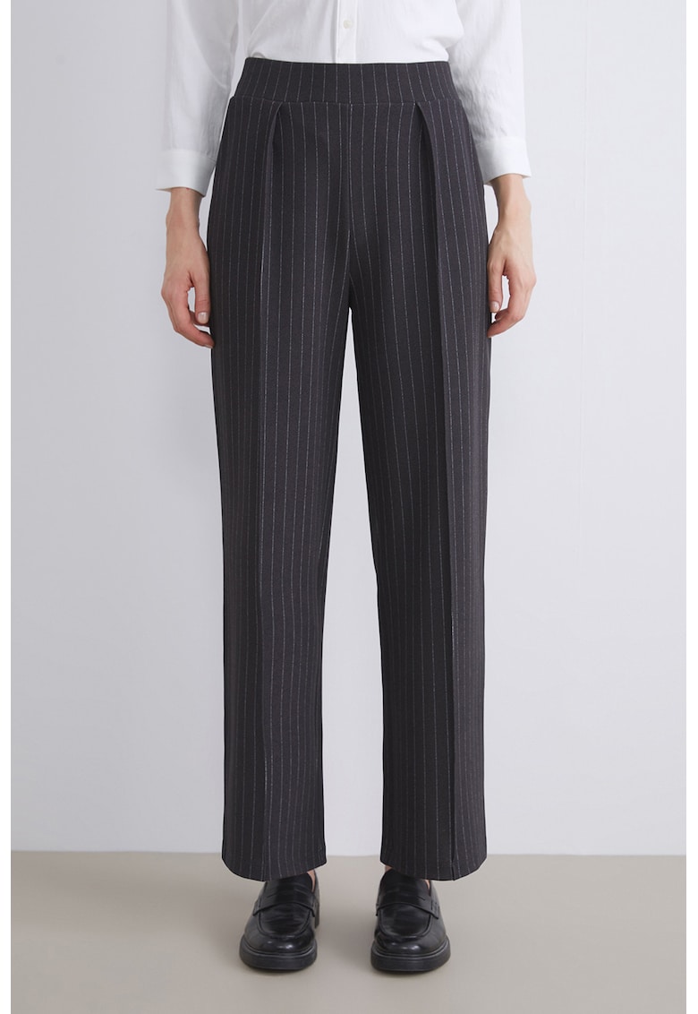 Pantaloni drepti cu dungi