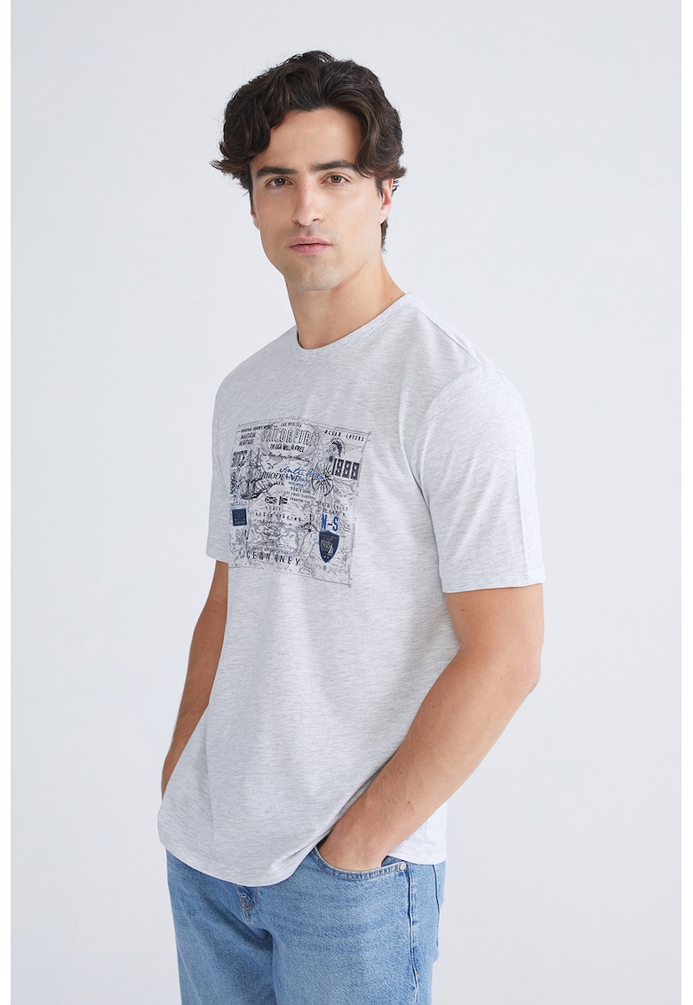 Tricou cu imprimeu grafic pe piept