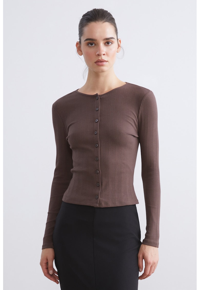 Cardigan slim fit cu nasturi Vision